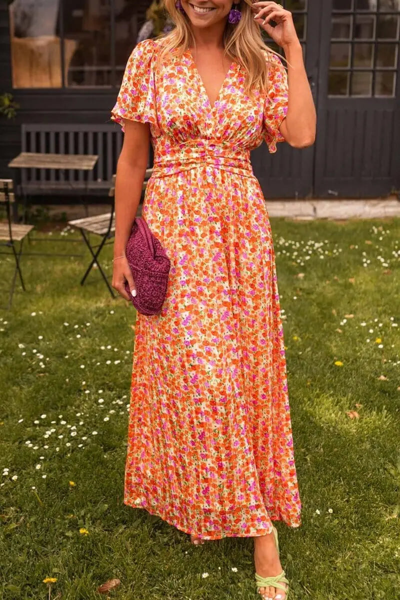 Sylvie™ | Robe Maxi Élégante avec Décolleté en V - Verona Botique