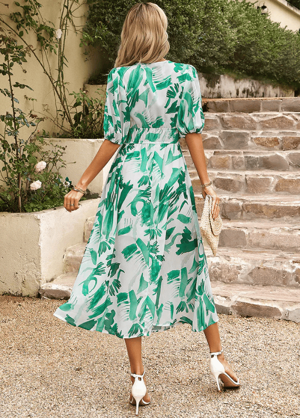 Estella | Robe Midi Florale Flatteuse
