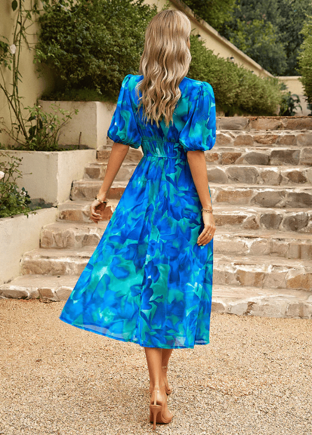Estella | Robe Midi Florale Flatteuse