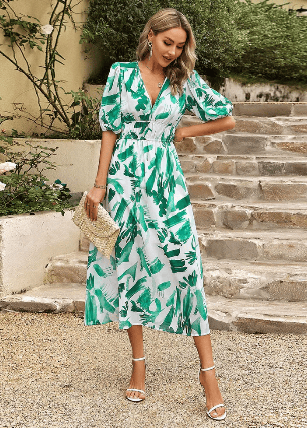 Estella | Robe Midi Florale Flatteuse