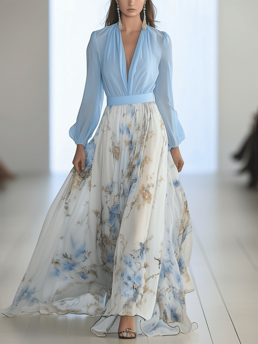 Lenoir™ | Robe Maxi à Imprimé Floral Éblouissant