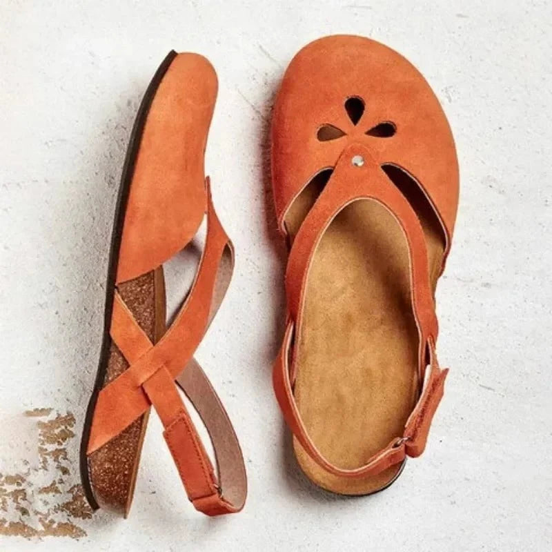 Brunhilde™ – Sandales Orthopédiques en Cuir Naturel au Style Bohème