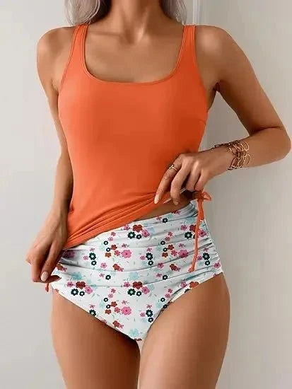 Laura™ – Bikini Taille Haute 2 Pièces à Imprimé Stylé