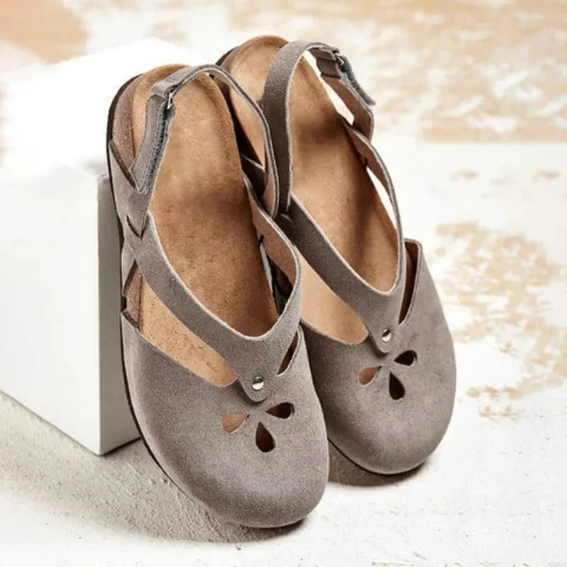 Brunhilde™ – Sandales Orthopédiques en Cuir Naturel au Style Bohème