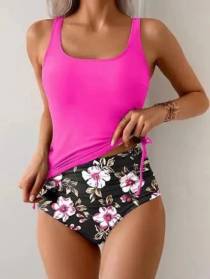 Laura™ – Bikini Taille Haute 2 Pièces à Imprimé Stylé