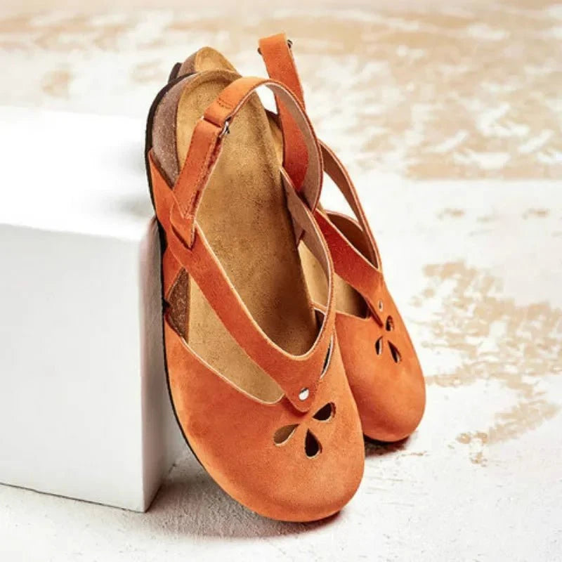 Brunhilde™ – Sandales Orthopédiques en Cuir Naturel au Style Bohème