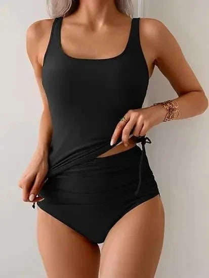 Laura™ – Bikini Taille Haute 2 Pièces à Imprimé Stylé
