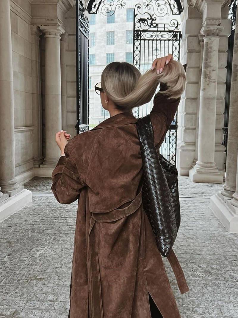 Molly | Manteau trench en daim