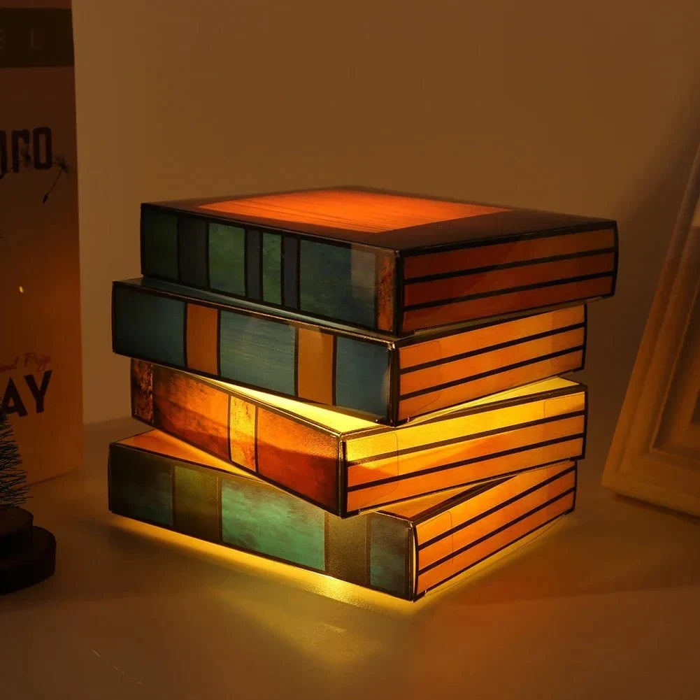 Lampe de chevet artisanale en vitrail – Pièce unique faite à la main