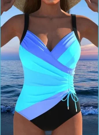 Solea™ – Maillot Une-Pièce Sculptant à Imprimé Feuilles & Croisé Élégant