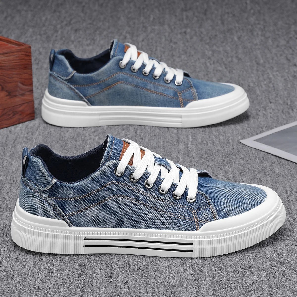 Maxence™ – Sneakers en toile denim
