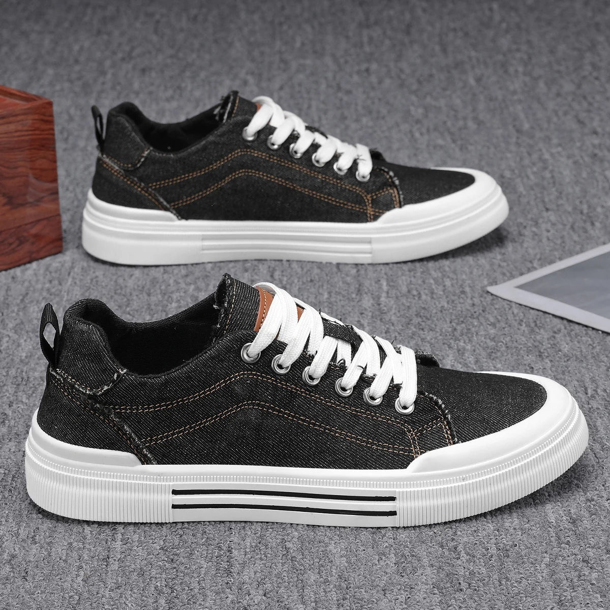Maxence™ – Sneakers en toile denim