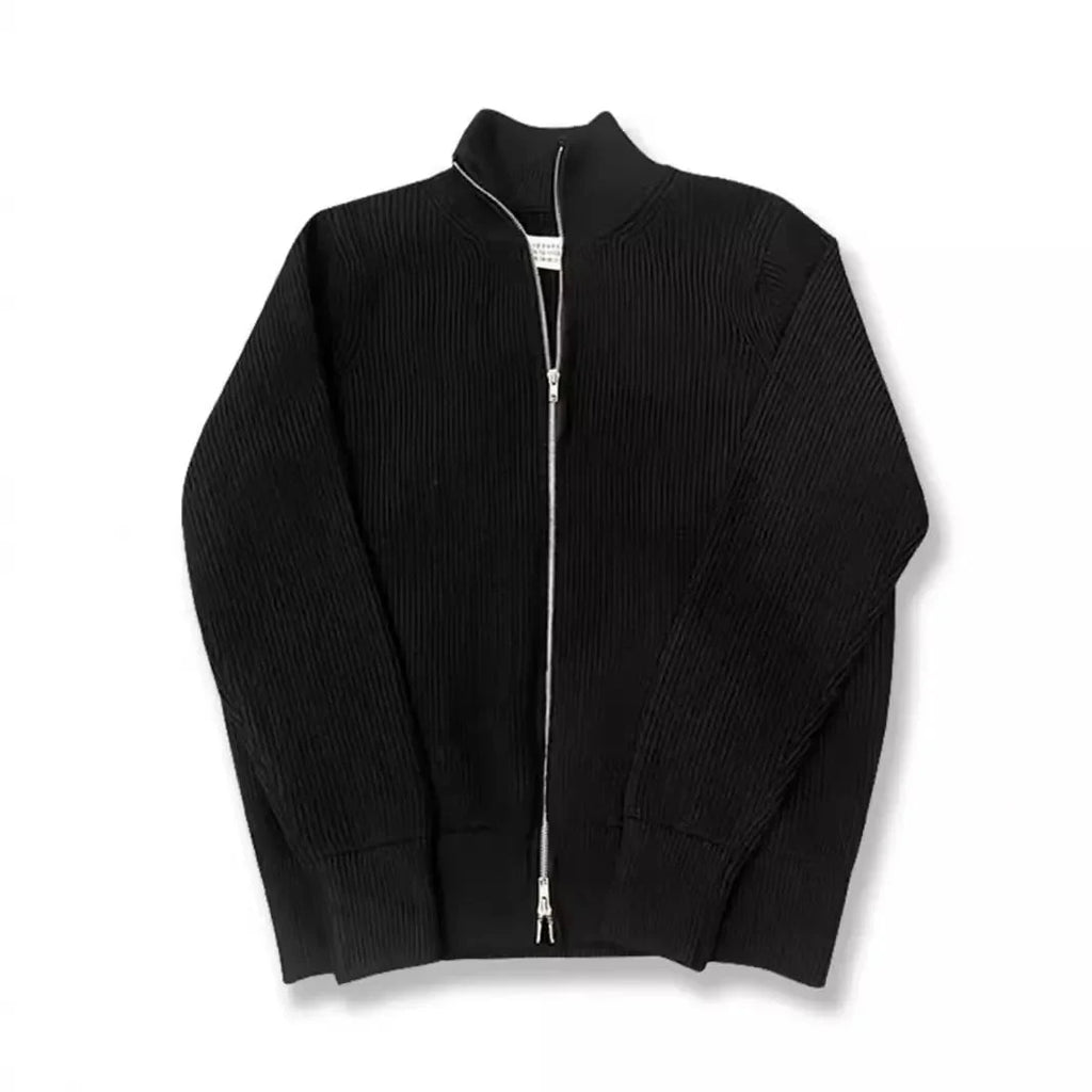 Adrien™ – Cardigan zippé à col montant