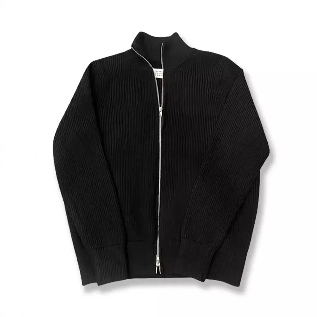 Adrien™ – Cardigan zippé à col montant