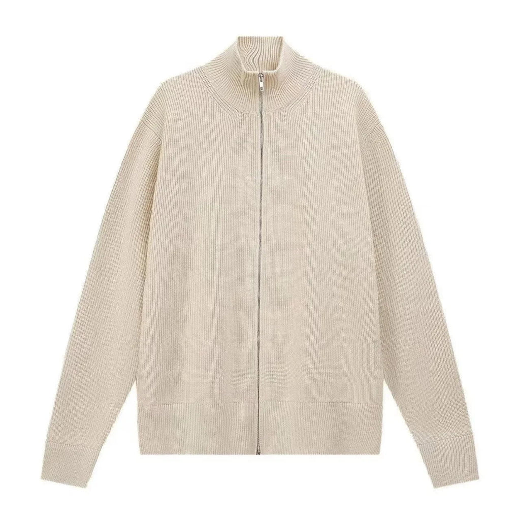 Adrien™ – Cardigan zippé à col montant
