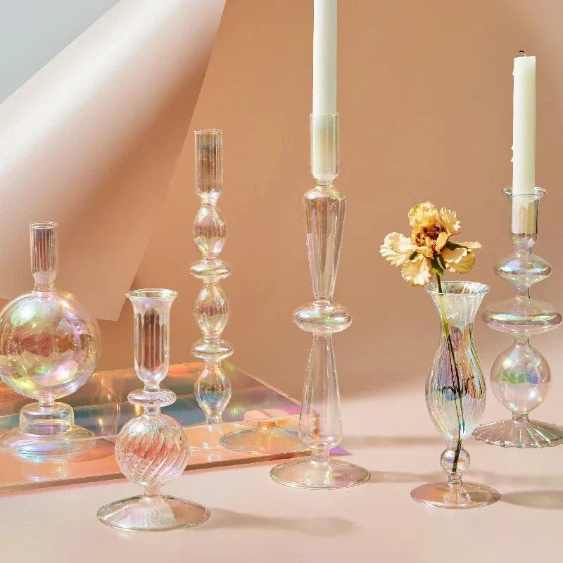 Bougeoirs & Vases en Cristal – Œuvres soufflées à la main