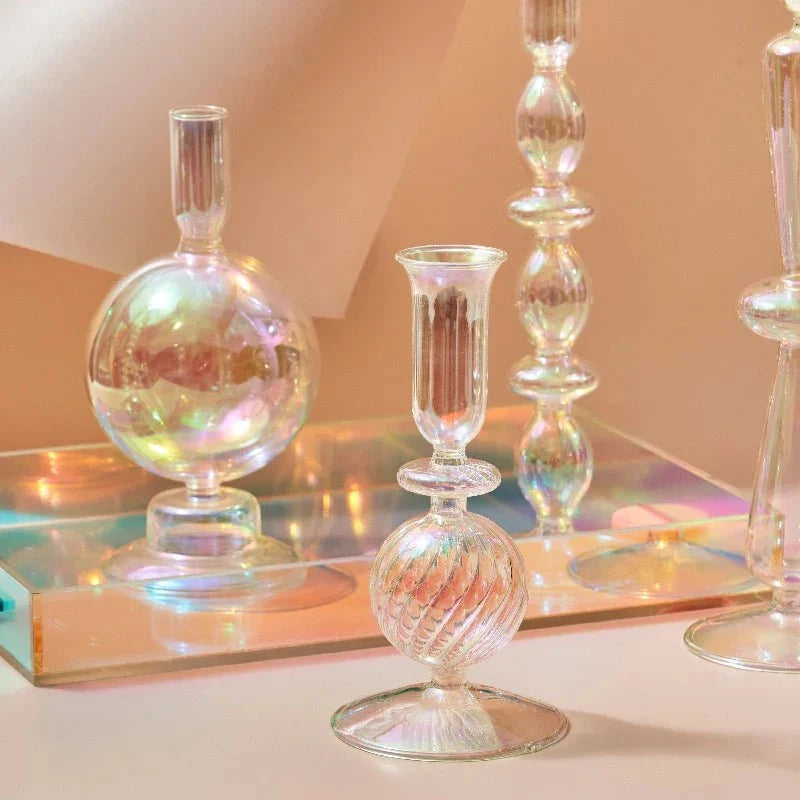 Bougeoirs & Vases en Cristal – Œuvres soufflées à la main
