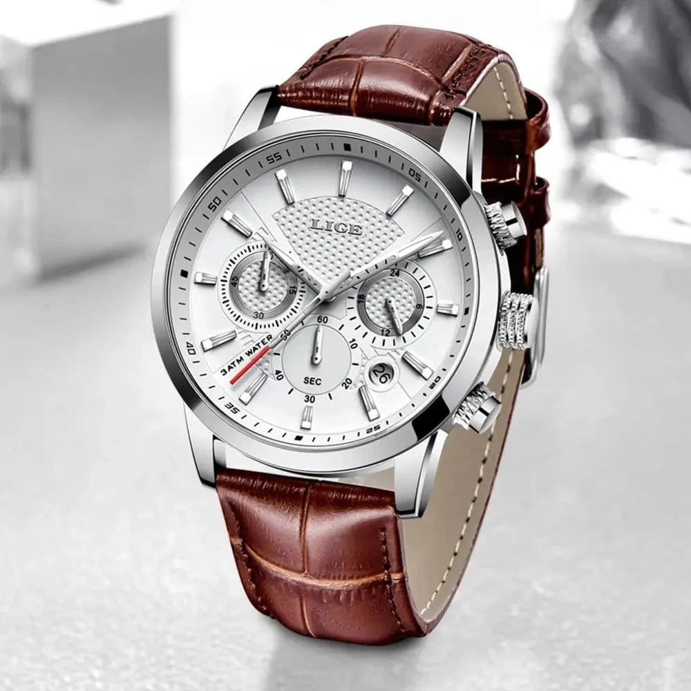 LIGE™ Chronographe Homme – Élégance, Précision, Présence.