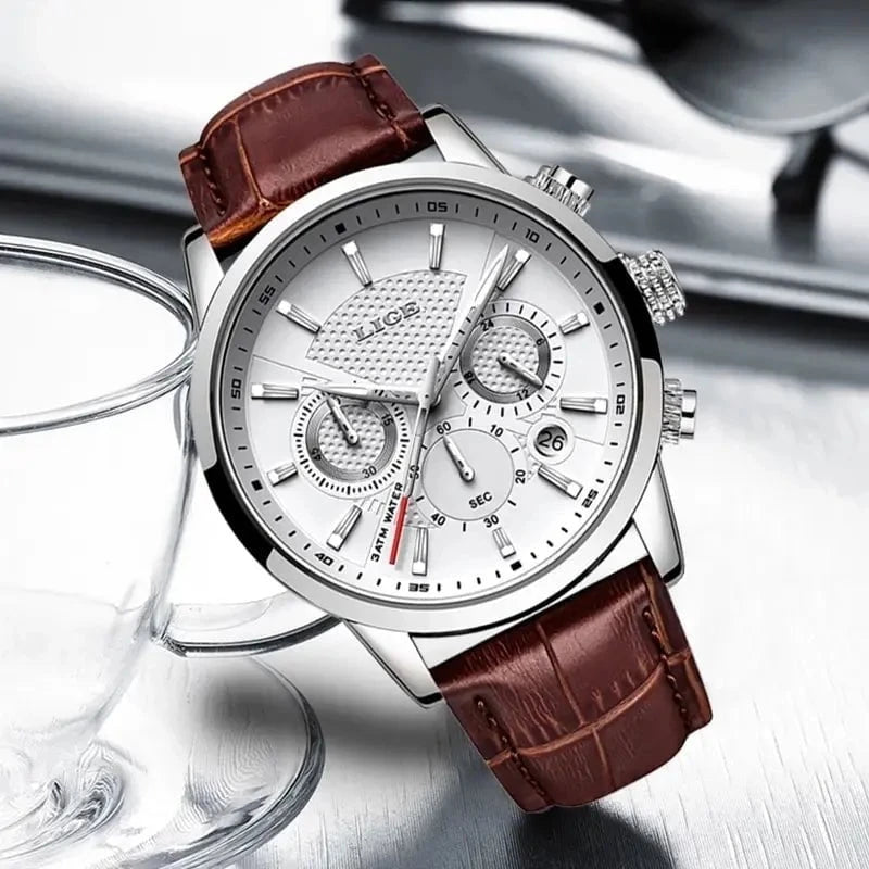 LIGE™ Chronographe Homme – Élégance, Précision, Présence.