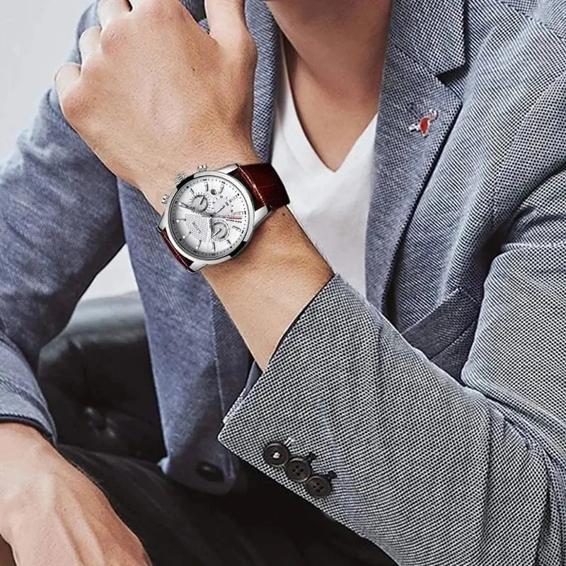 LIGE™ Chronographe Homme – Élégance, Précision, Présence.