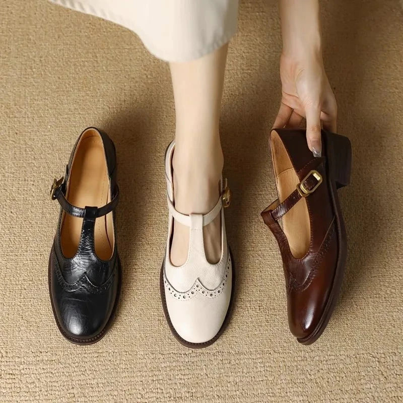 Juliette™ – Mocassins Mary Jane en cuir lisse