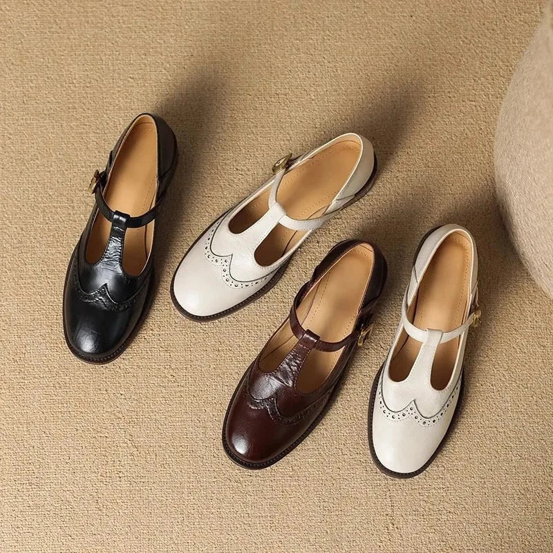 Juliette™ – Mocassins Mary Jane en cuir lisse