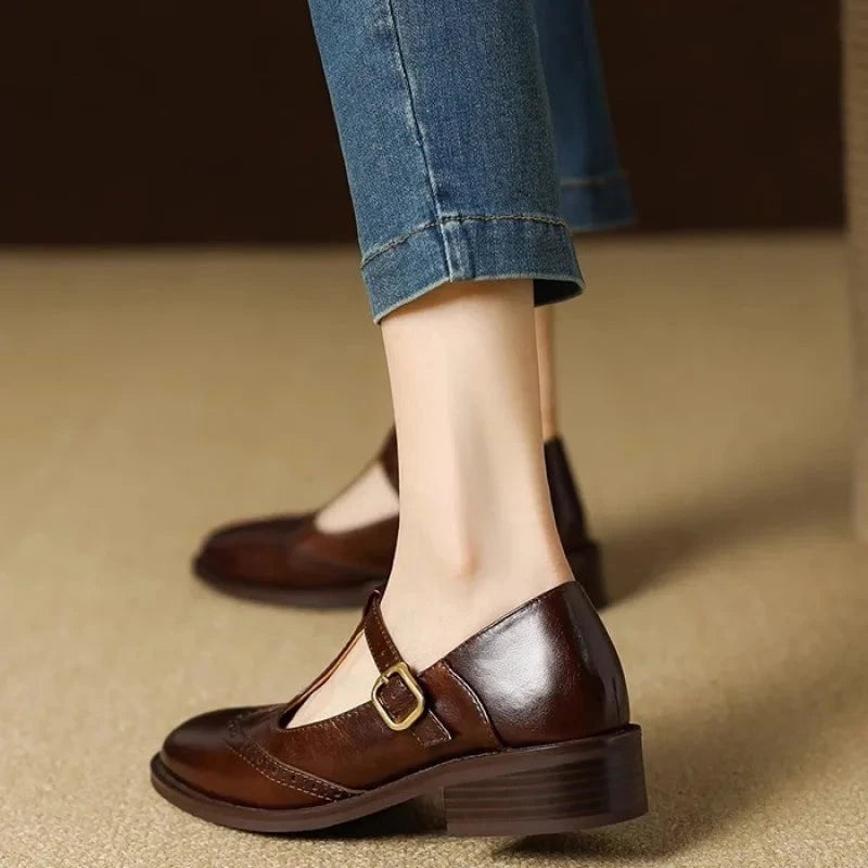 Juliette™ – Mocassins Mary Jane en cuir lisse