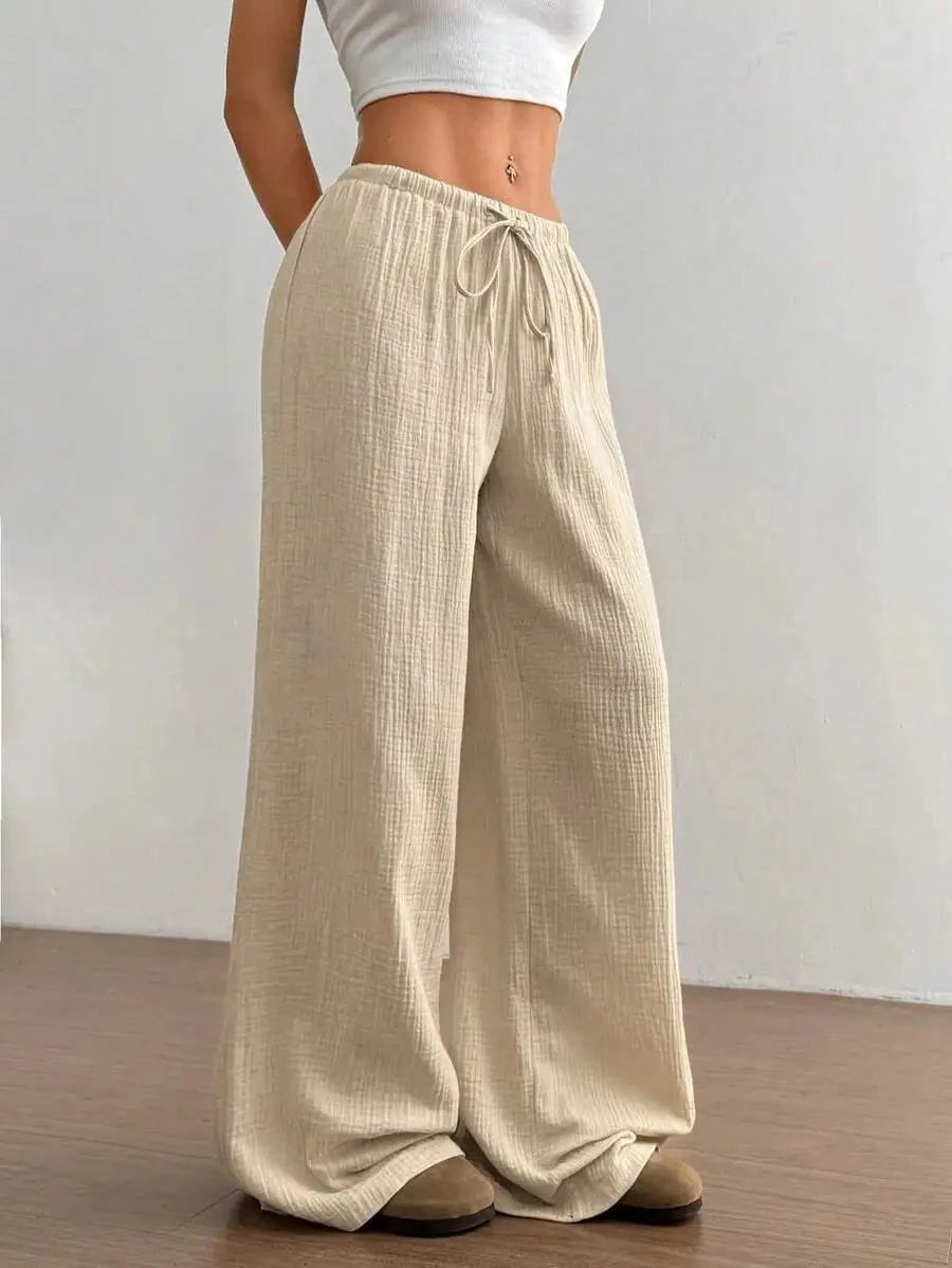 Élise™ – Le Pantalon Fluide Taille Haute pour une Élégance Sans Effort