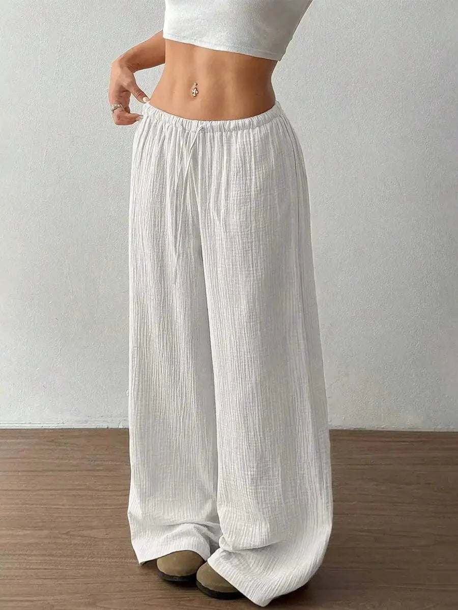Élise™ – Le Pantalon Fluide Taille Haute pour une Élégance Sans Effort