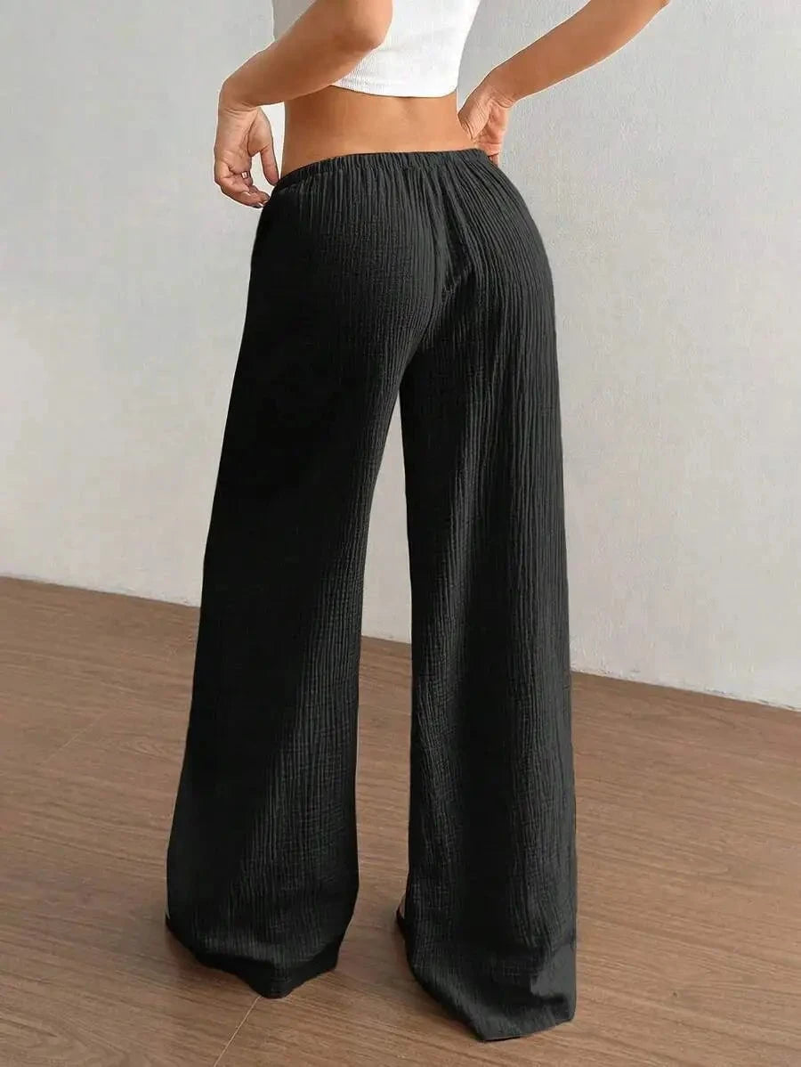 Élise™ – Le Pantalon Fluide Taille Haute pour une Élégance Sans Effort