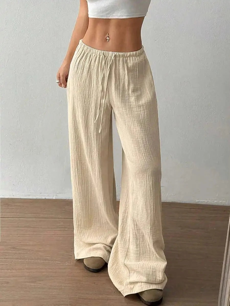Élise™ – Le Pantalon Fluide Taille Haute pour une Élégance Sans Effort