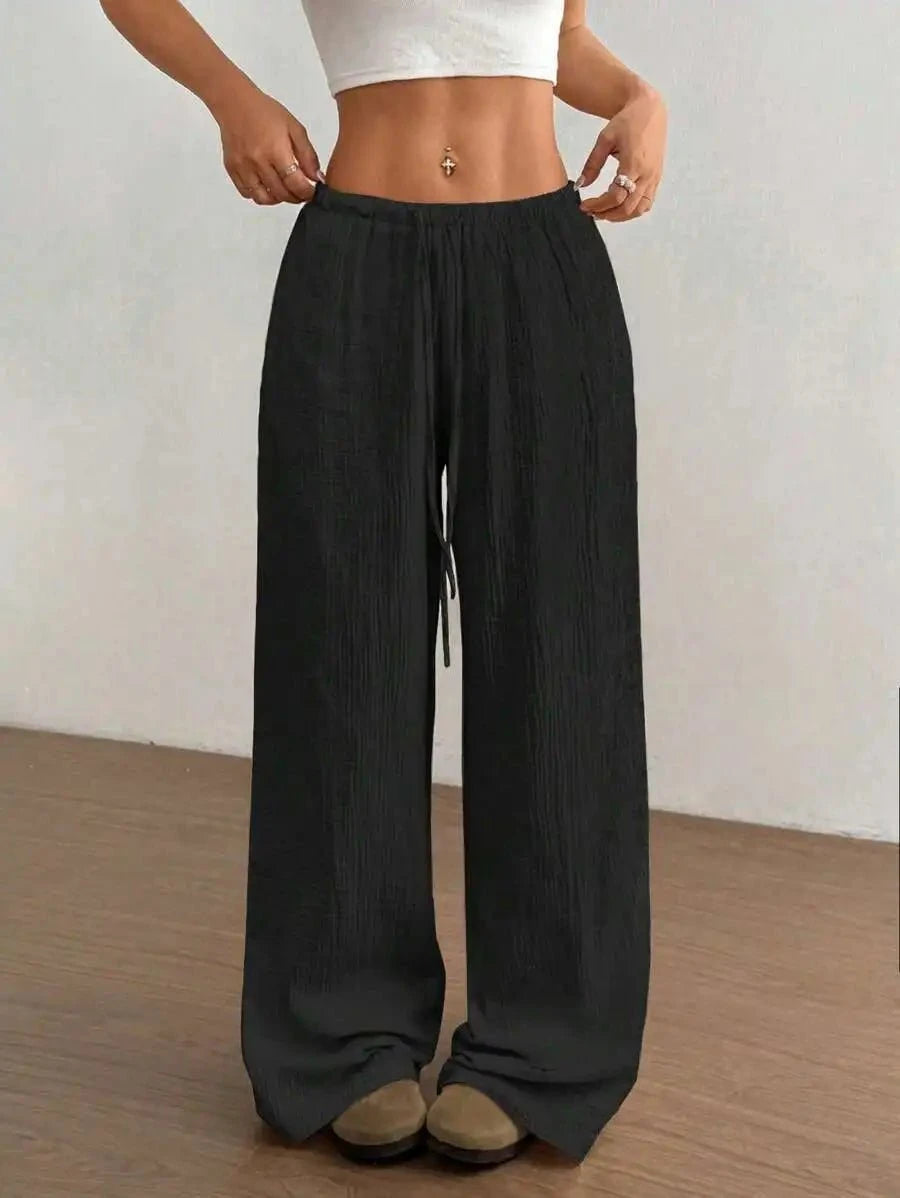 Élise™ – Le Pantalon Fluide Taille Haute pour une Élégance Sans Effort