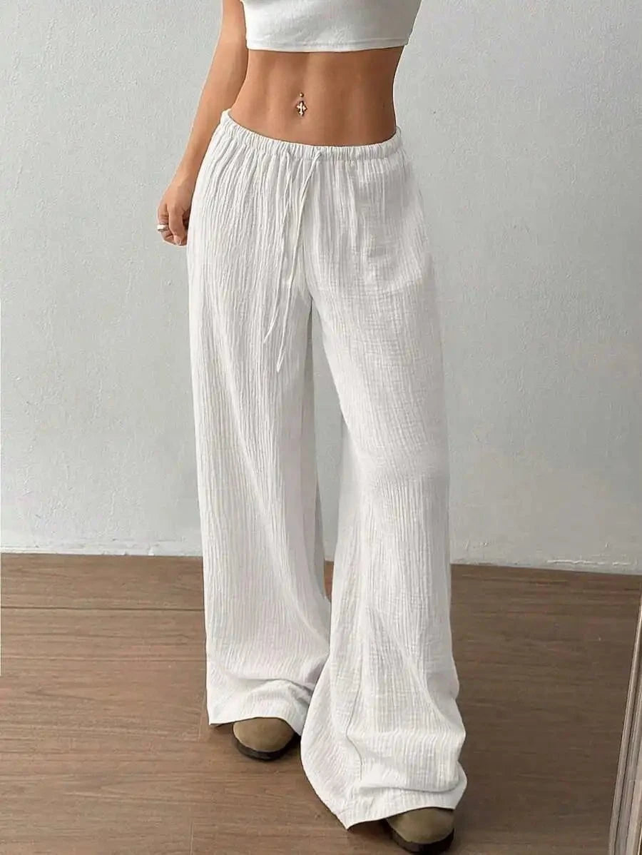 Élise™ – Le Pantalon Fluide Taille Haute pour une Élégance Sans Effort