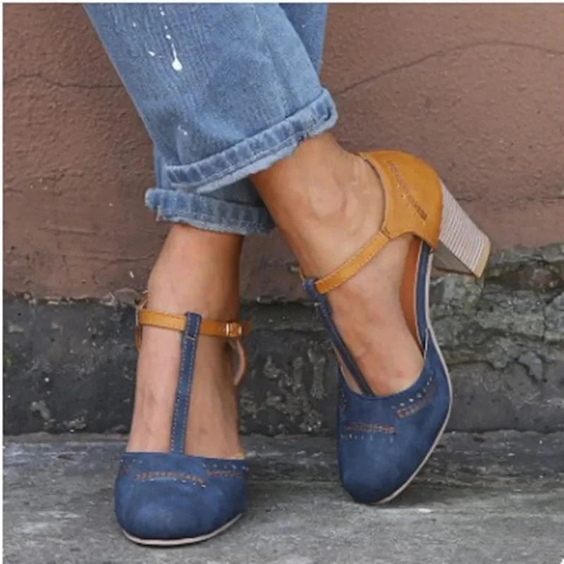Clémence™ – Escarpins rétro en cuir