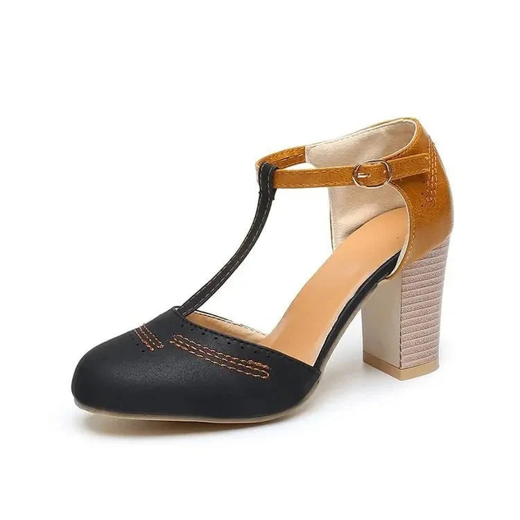 Clémence™ – Escarpins rétro en cuir