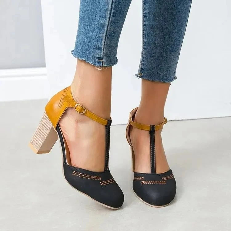 Clémence™ – Escarpins rétro en cuir