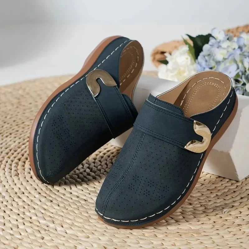 Clémence™ – Mules Élégantes à Semelle Compensée