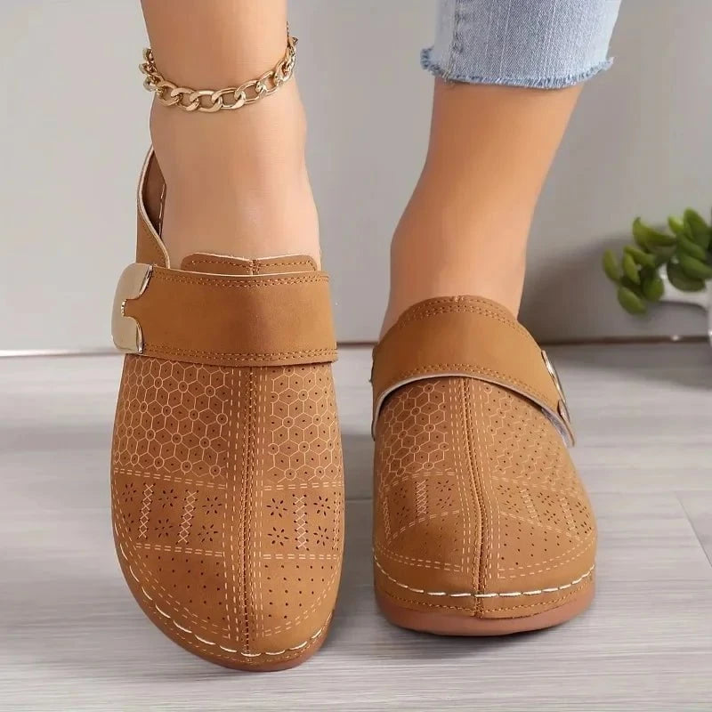 Clémence™ – Mules Élégantes à Semelle Compensée