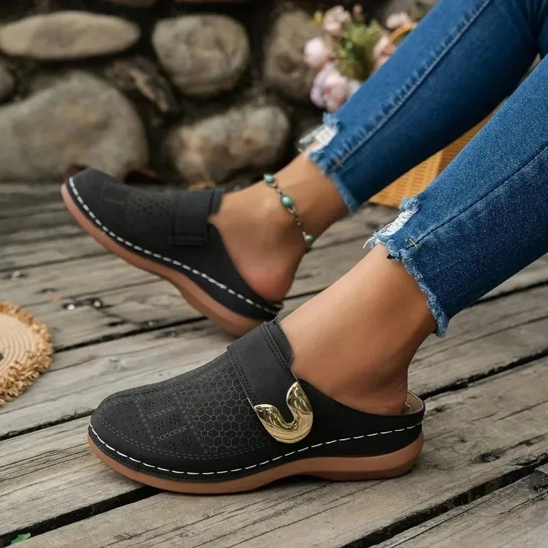 Clémence™ – Mules Élégantes à Semelle Compensée