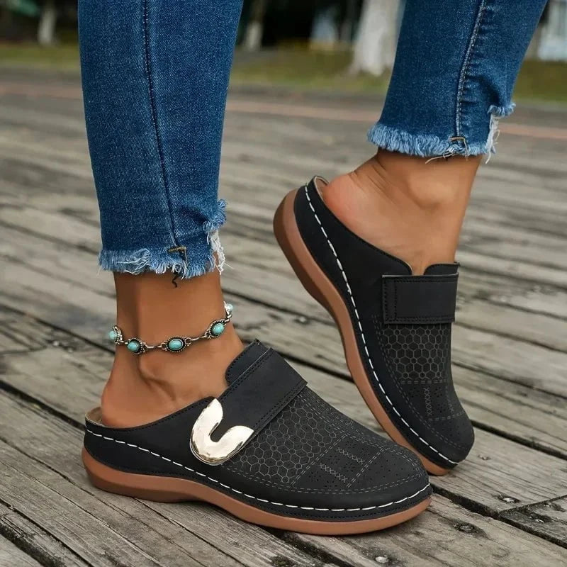 Clémence™ – Mules Élégantes à Semelle Compensée
