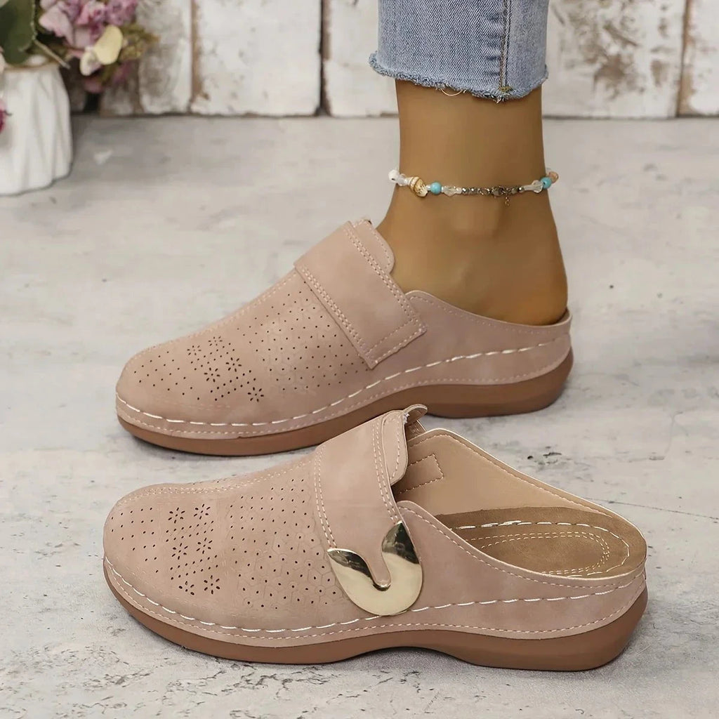 Clémence™ – Mules Élégantes à Semelle Compensée