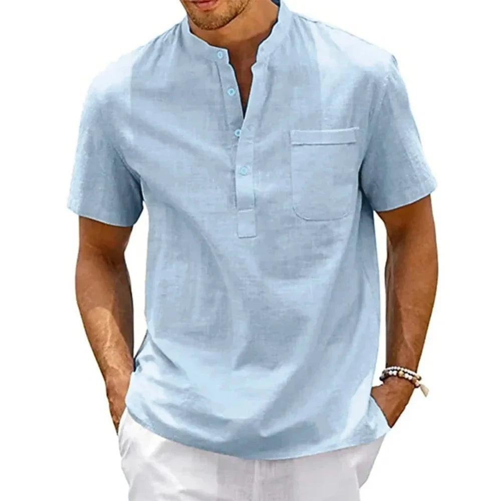 Chemise Éloi™ – Rayures Libres, Élégance Décontractée
