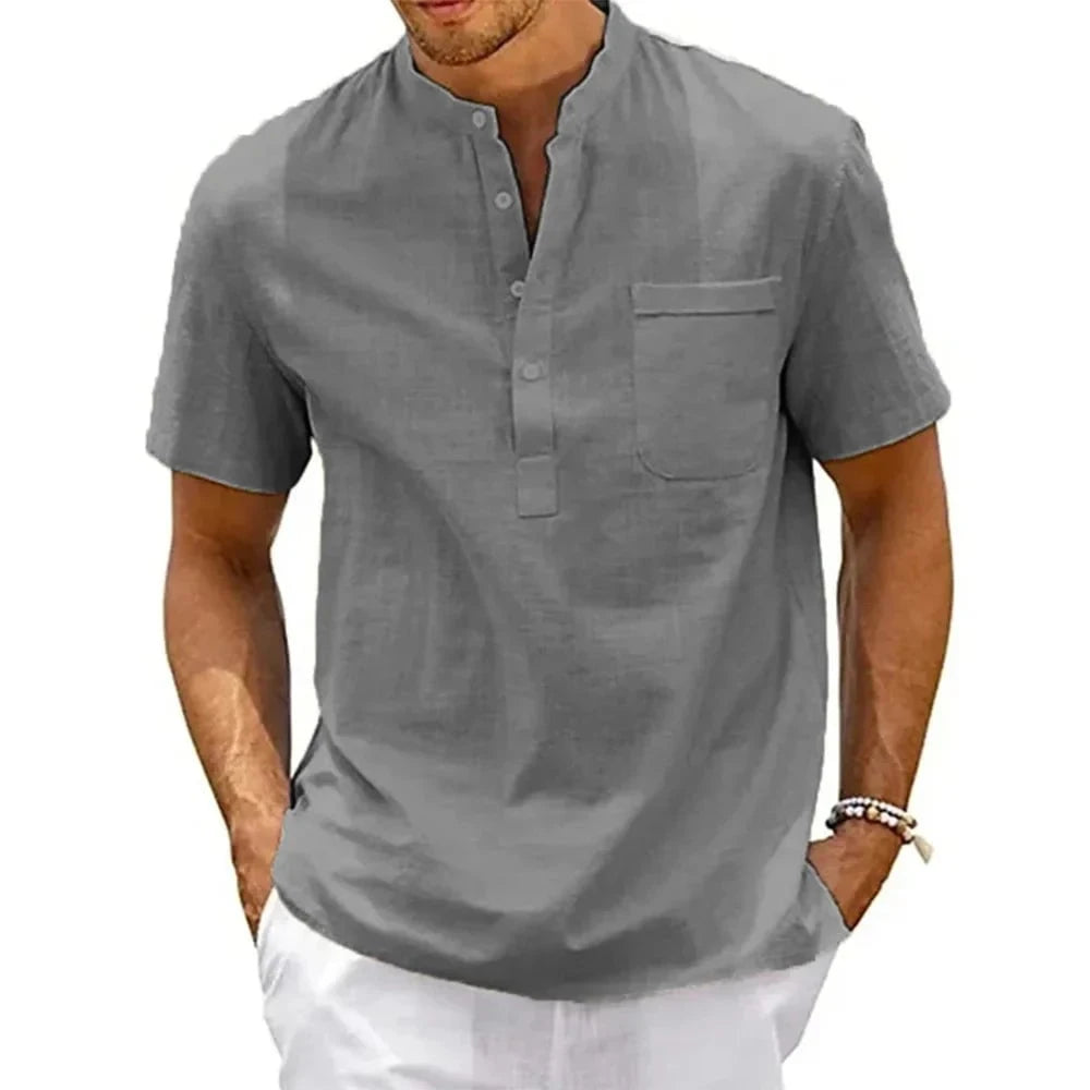 Chemise Éloi™ – Rayures Libres, Élégance Décontractée