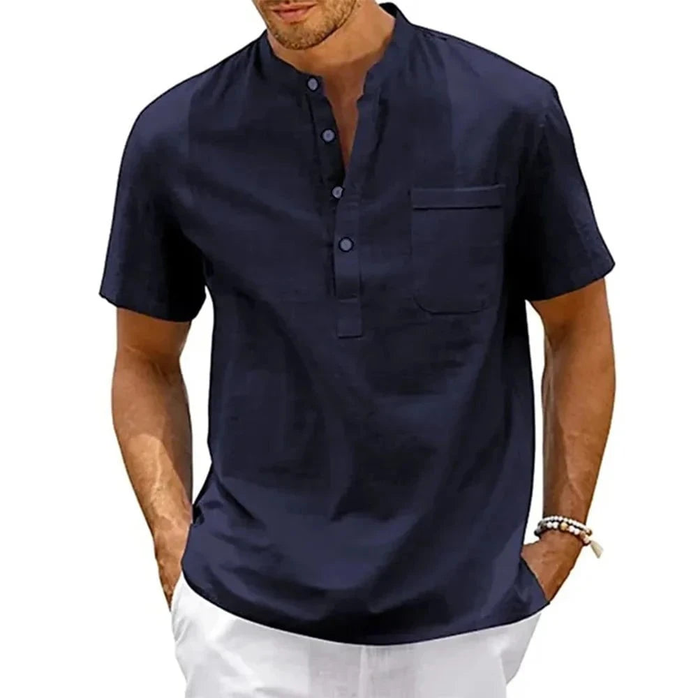 Chemise Éloi™ – Rayures Libres, Élégance Décontractée