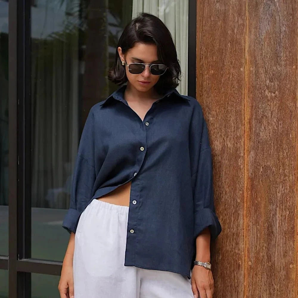 SOLÈNE™ – Chemise d’Été en Lin Premium