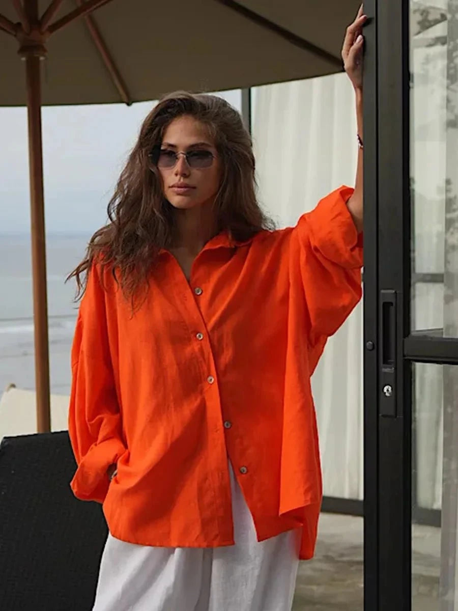 SOLÈNE™ – Chemise d’Été en Lin Premium