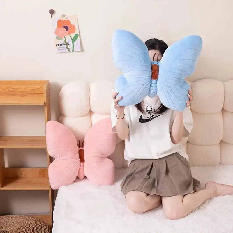 🦋 Lunaria™ – Coussin Papillon en Velours 40 cm