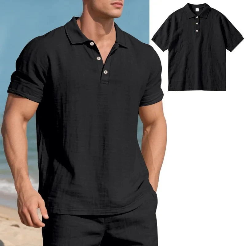 Polo en lin pour homme – L’élégance au naturel, même sous le soleil