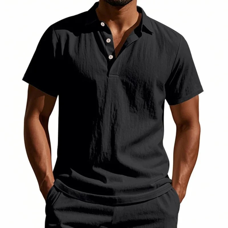 Polo en lin pour homme – L’élégance au naturel, même sous le soleil