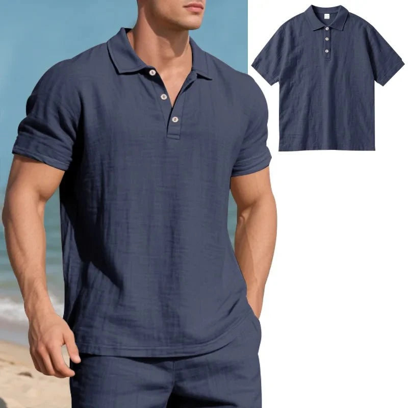 Polo en lin pour homme – L’élégance au naturel, même sous le soleil